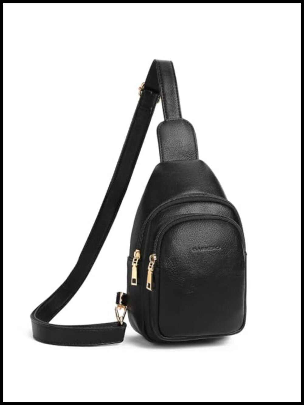 Vegan Leather Sling Bag Crossbody Fanny Pack Adjustable Strap Travel